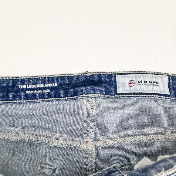 AG The Legging Ankle Super Skinny Ankle Dark Wash Denim Jeans Size 30 - Picture 5 of 9